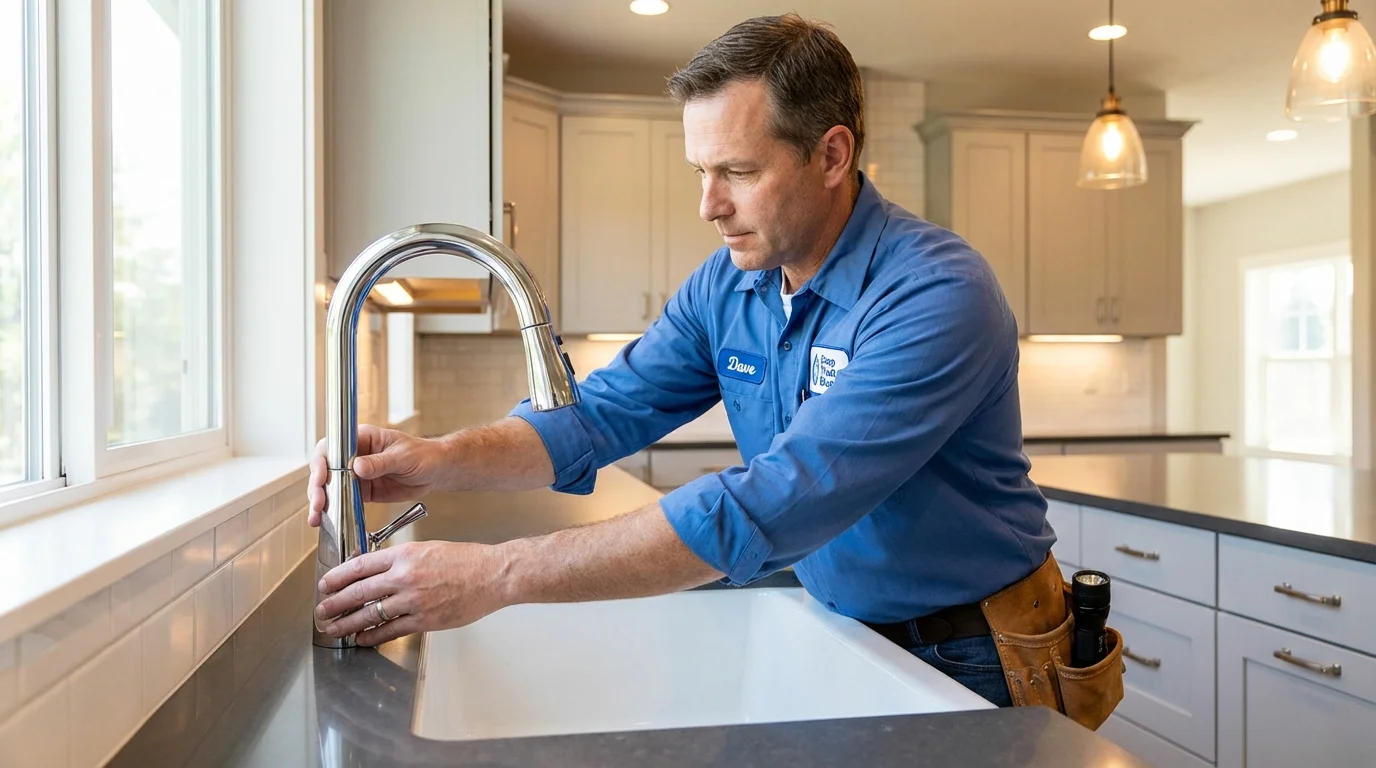 Kitchen faucet installation by Johns Plumbing LLC in Stacy